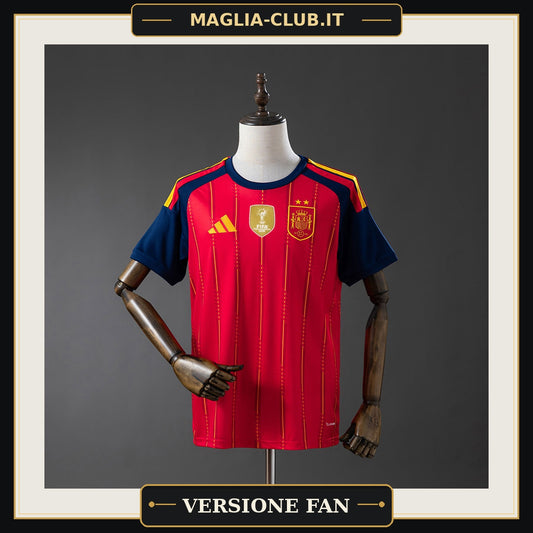 SPAGNA PRIMA MAGLIA HOME CASA CAMPIONI SECONDA STELLA MONDIALI 26