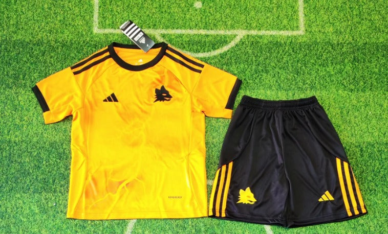 ROMA KIT BIMBO SECONDA MAGLIA GIALLO THIRD TRASFERTA 25/26