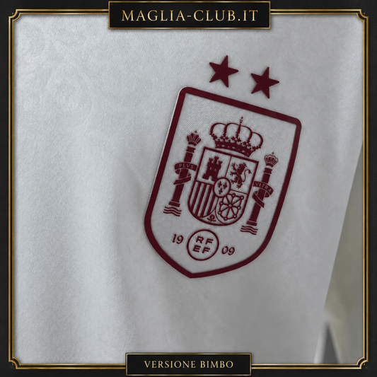 SPAGNA KIT BIMBO SECONDA MAGLIA AWAY FUORI CASA CAMPIONI SECONDA STELLA MONDIALI 26