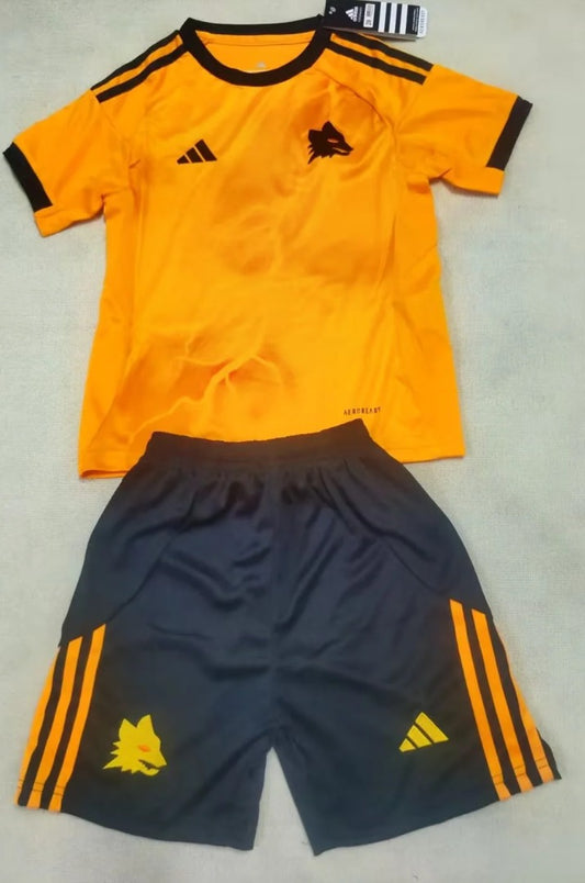 ROMA KIT BIMBO SECONDA MAGLIA GIALLO THIRD TRASFERTA 25/26