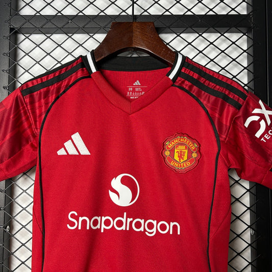 MANCHESTER UNITED KIT BIMBO PRIMA HOME CASA MAGLIA 25 / 26