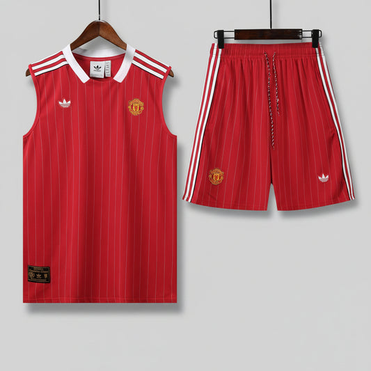 MANCHETER UNITED KIT ALLENAMENTO Retrò Rosso maglia e pantaloncino