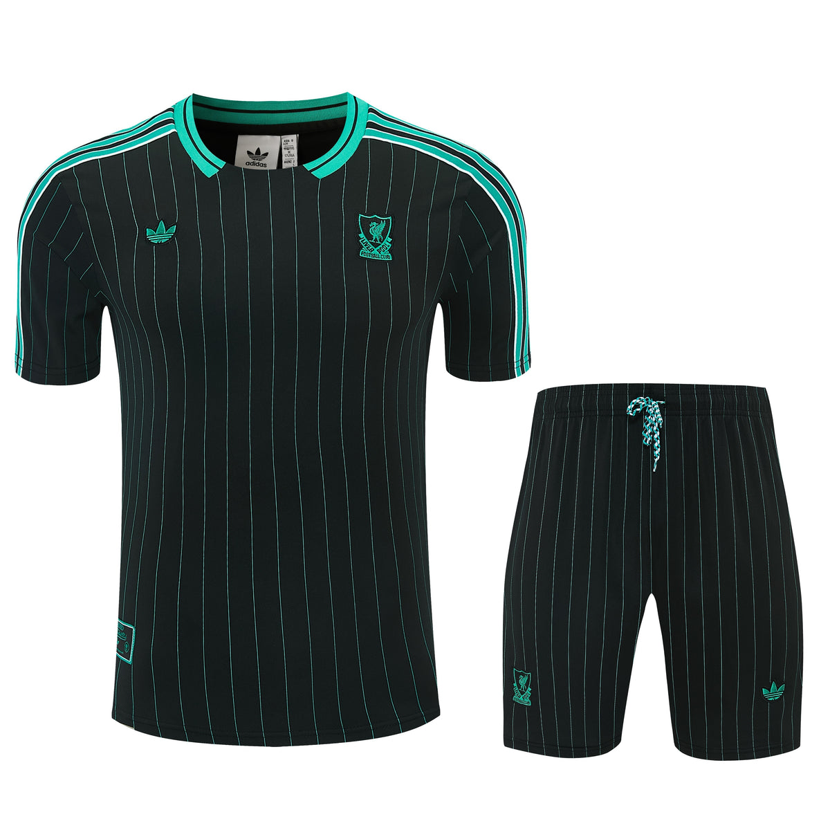 LIVERPOOL KIT ALLENAMENTO TERRACE ICONS NERO maglia e pantaloncino