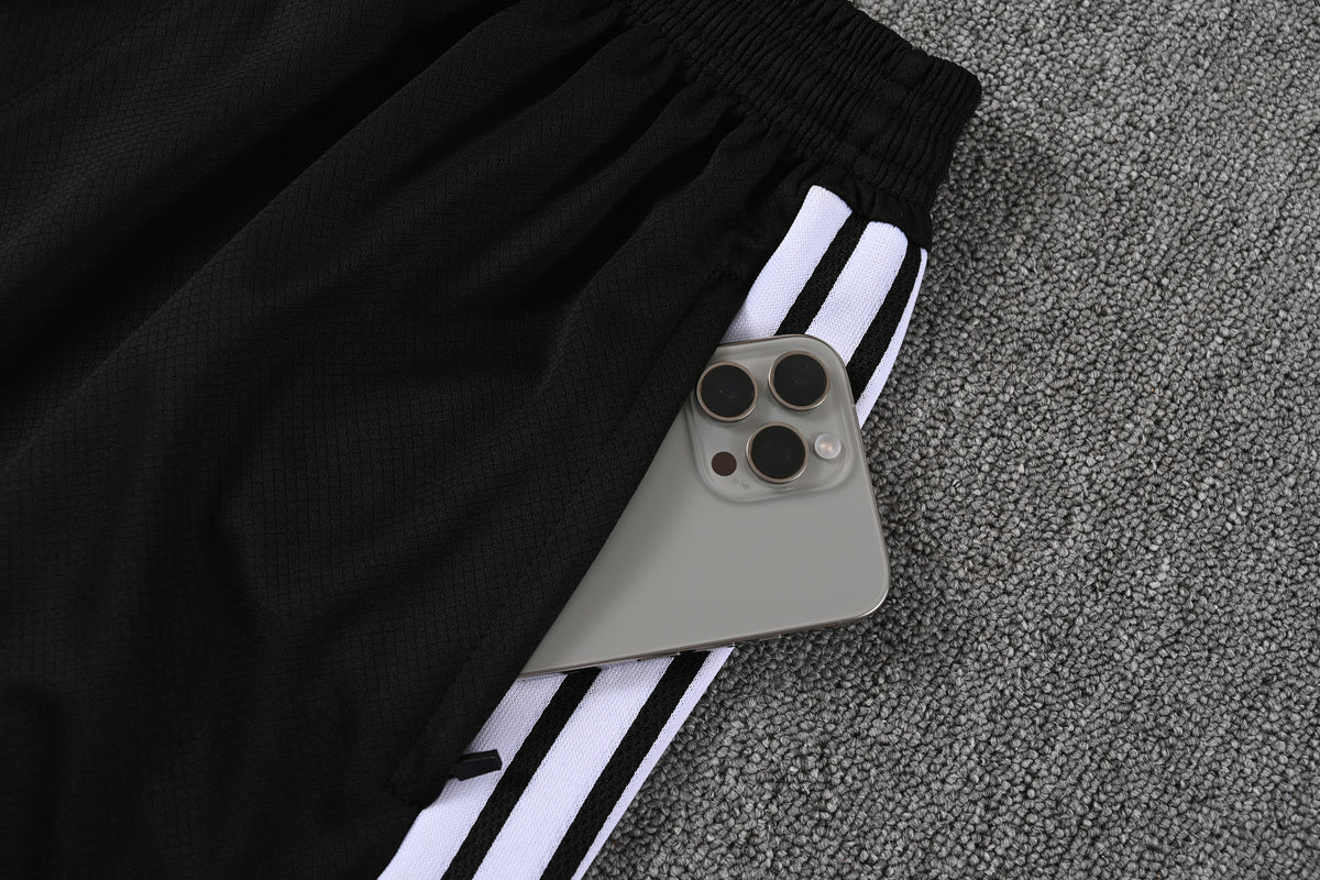 REAL MADRID KIT ALLENAMENTO Nero Bianco maglia e pantaloncino
