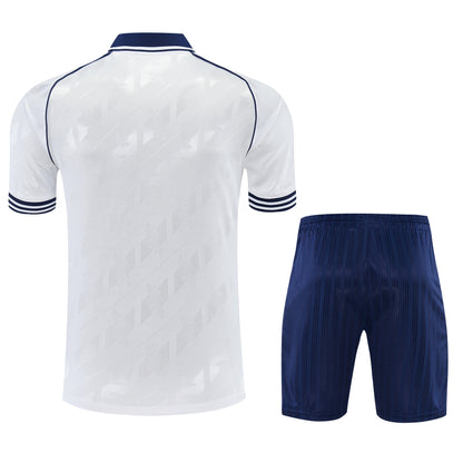 REAL MADRID KIT ALLENAMENTO BIANCO maglia e pantaloncino