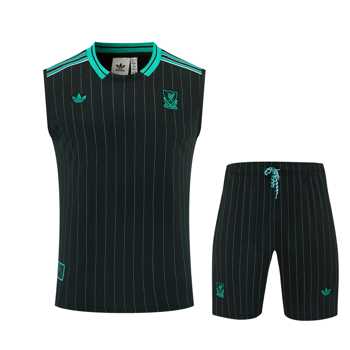 LIVERPOOL KIT ALLENAMENTO TERRACE ICONS NERO maglia e pantaloncino