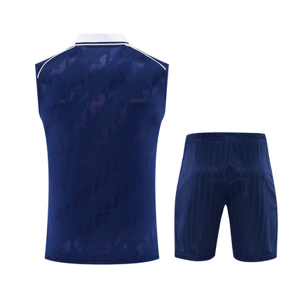 REAL MADRID KIT ALLENAMENTO BLU maglia e pantaloncino