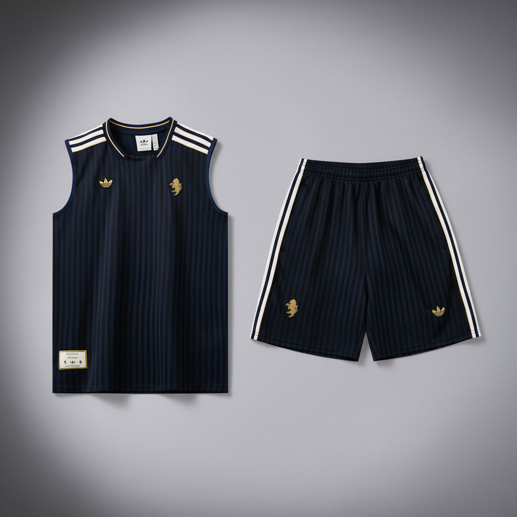 JUVENTUS KIT ALLENAMENTO Terrace Icons NERO ORO maglia e pantaloncino