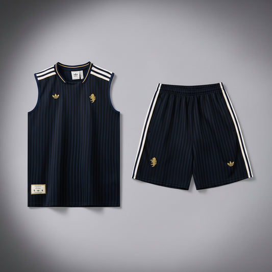 JUVENTUS KIT ALLENAMENTO Terrace Icons NERO ORO maglia e pantaloncino