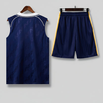 REAL MADRID KIT ALLENAMENTO BLU maglia e pantaloncino