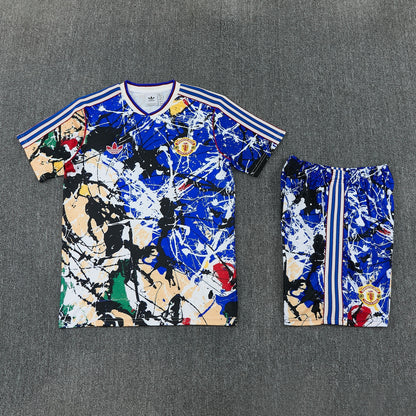 MANCHETER UNITED KIT ALLENAMENTO Retrò maglia e pantaloncino