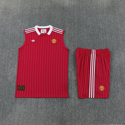 MANCHETER UNITED KIT ALLENAMENTO Retrò Rosso maglia e pantaloncino