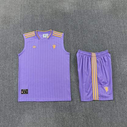 MANCHETER UNITED KIT ALLENAMENTO Viola maglia e pantaloncino