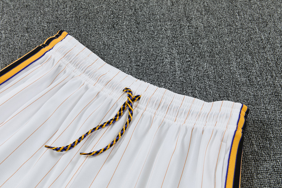 MANCHETER UNITED KIT ALLENAMENTO Retrò Bianco Giallo maglia e pantaloncino