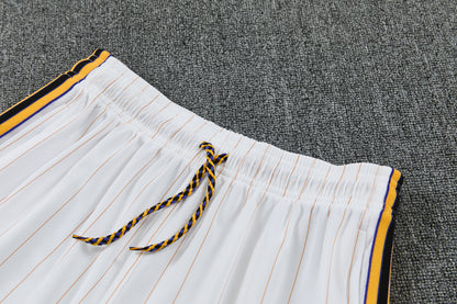 MANCHETER UNITED KIT ALLENAMENTO Retrò Bianco Giallo maglia e pantaloncino