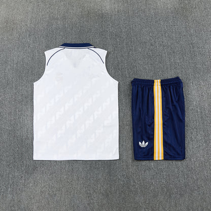 REAL MADRID KIT ALLENAMENTO BIANCO maglia e pantaloncino