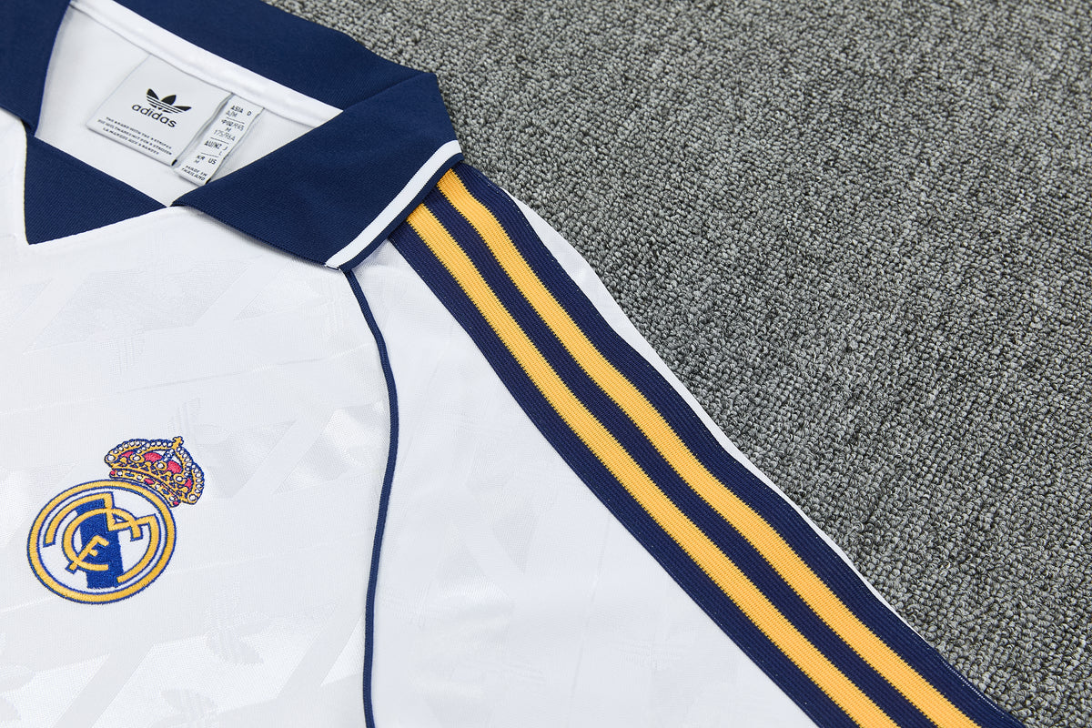 REAL MADRID KIT ALLENAMENTO BIANCO maglia e pantaloncino