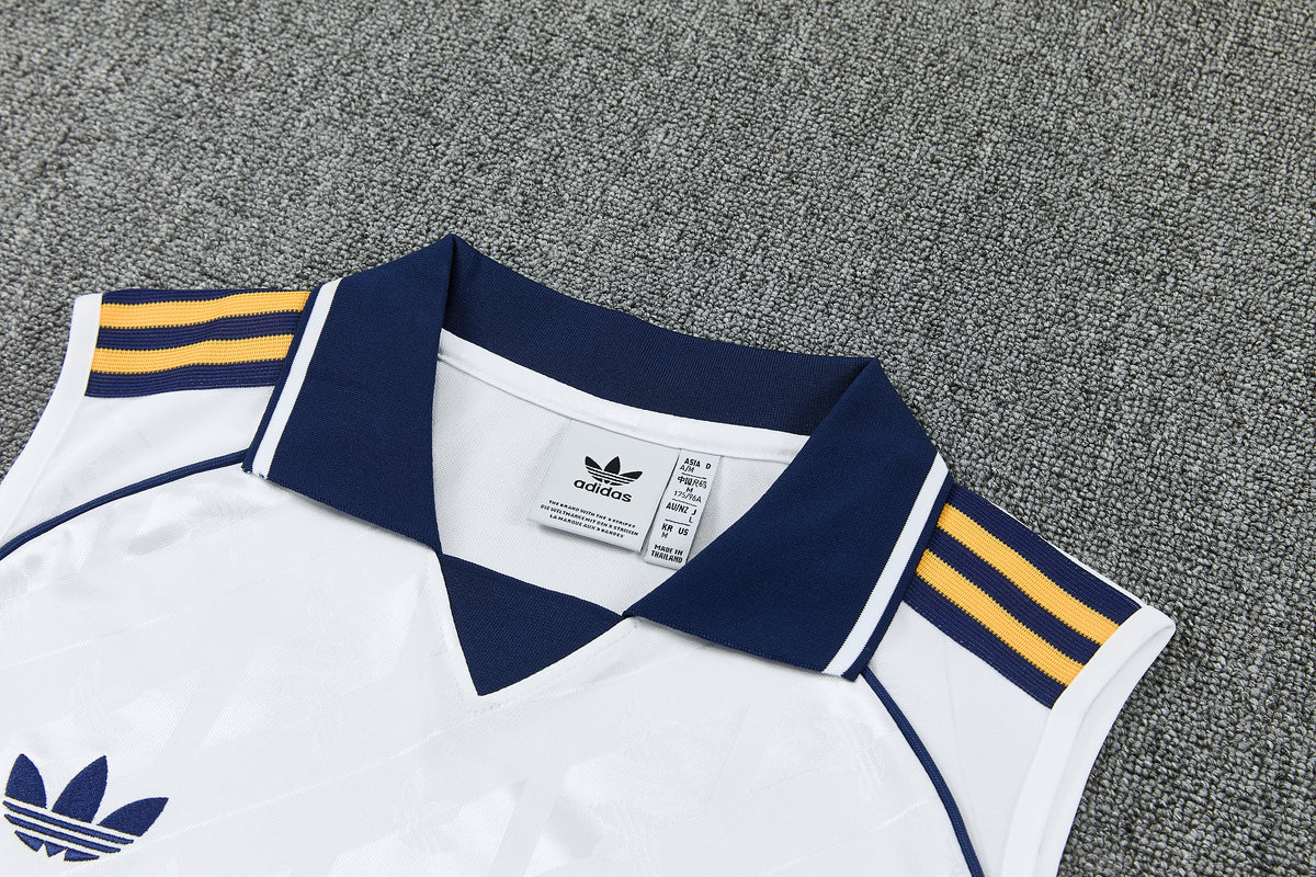 REAL MADRID KIT ALLENAMENTO BIANCO maglia e pantaloncino