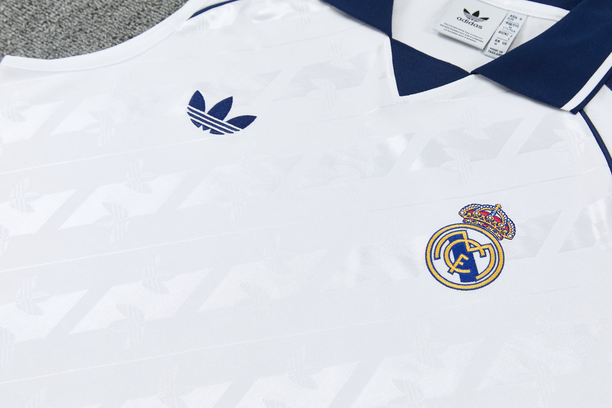 REAL MADRID KIT ALLENAMENTO BIANCO maglia e pantaloncino