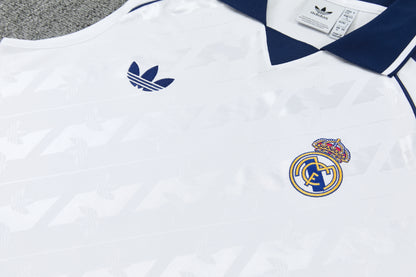 REAL MADRID KIT ALLENAMENTO BIANCO maglia e pantaloncino
