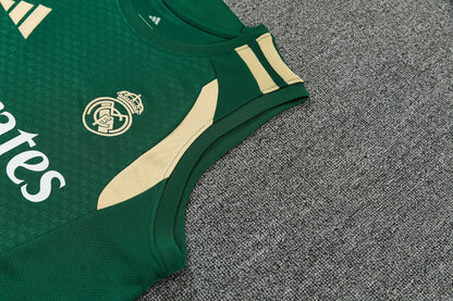 REAL MADRID KIT ALLENAMENTO Verde Beige maglia e pantaloncino