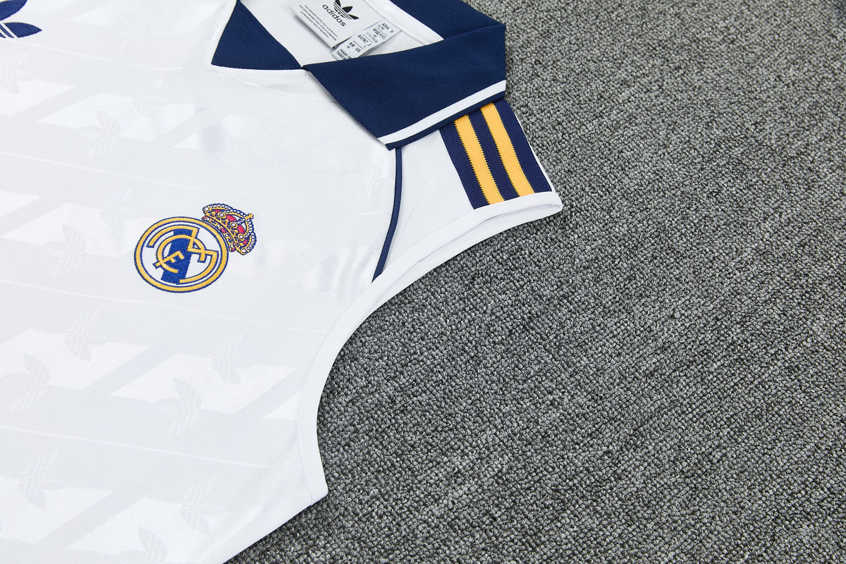 REAL MADRID KIT ALLENAMENTO BIANCO maglia e pantaloncino