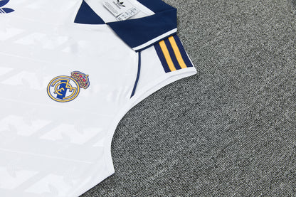 REAL MADRID KIT ALLENAMENTO BIANCO maglia e pantaloncino