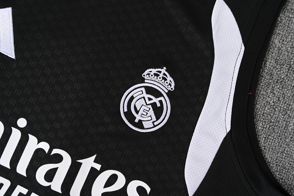 REAL MADRID KIT ALLENAMENTO Nero Bianco maglia e pantaloncino