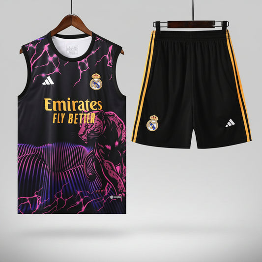 REAL MADRID KIT ALLENAMENTO Pantera maglia e pantaloncino