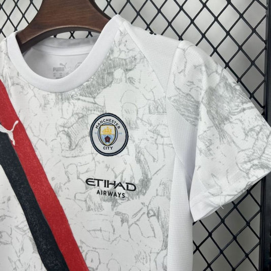 MANCHESTER CITY KIT BIMBO DIVISA SECONDA MAGLIA AWAY TRASFERTA 25 / 26