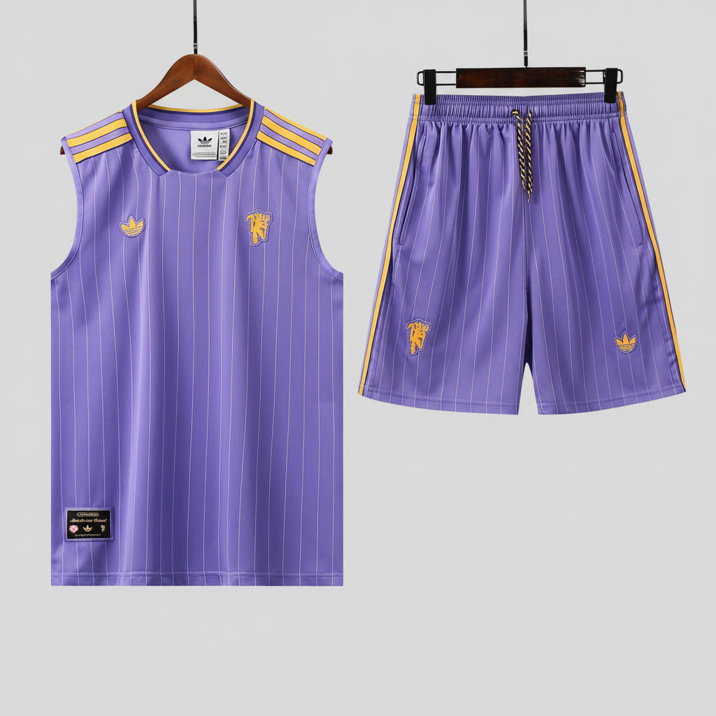 MANCHETER UNITED KIT ALLENAMENTO Viola maglia e pantaloncino
