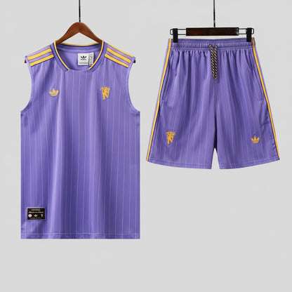 MANCHETER UNITED KIT ALLENAMENTO Viola maglia e pantaloncino