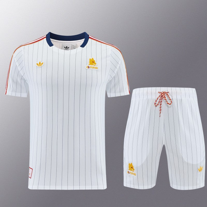 ROMA KIT ALLENAMENTO Terrace Icons BIANCO ROSSO (maglia e pantaloncino)