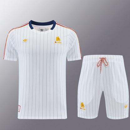 ROMA KIT ALLENAMENTO Terrace Icons BIANCO ROSSO (maglia e pantaloncino)
