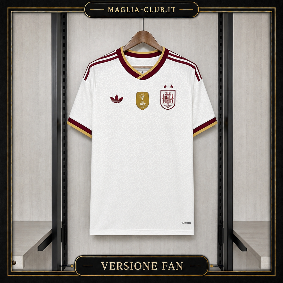 PRONTA CONSEGNA SPAGNA SECONDA MAGLIA HOME CASA CAMPIONI SECONDA STELLA MONDIALI 26