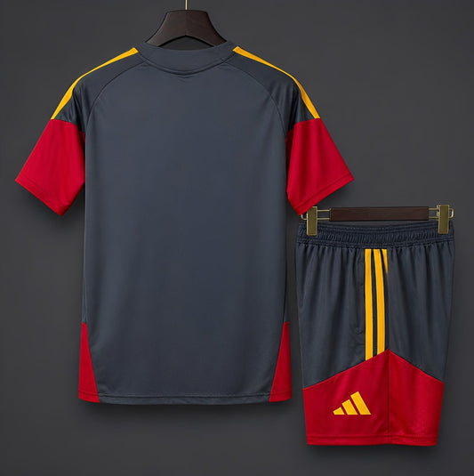 ROMA KIT ALLENAMENTO NERO (maglia e pantaloncino)