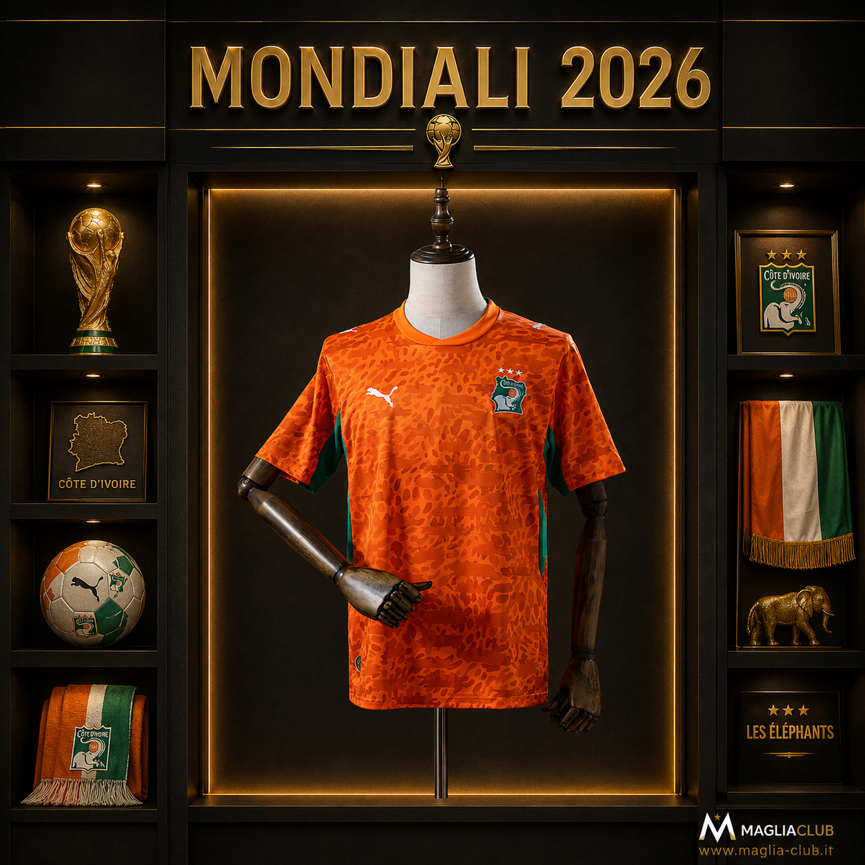 COSTA D'AVORIO PRIMA MAGLIA HOME CASA MONDIALI 26