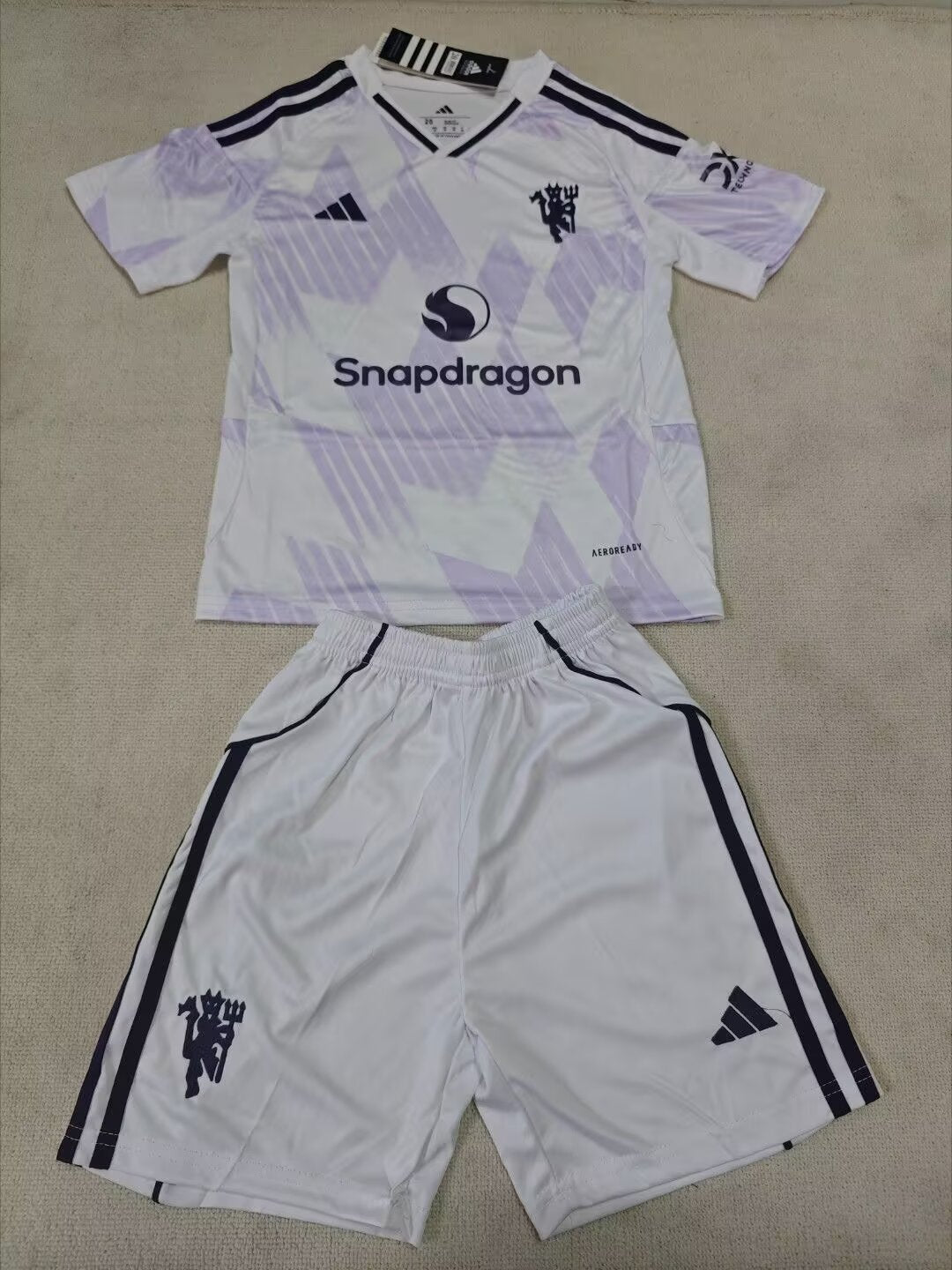 MANCHESTER UNITED KIT BIMBO SECONDA AWAY TRASFERTA MAGLIA 25 / 26