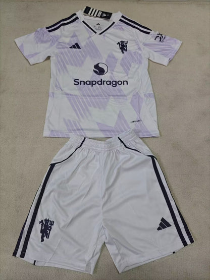 MANCHESTER UNITED KIT BIMBO SECONDA AWAY TRASFERTA MAGLIA 25 / 26
