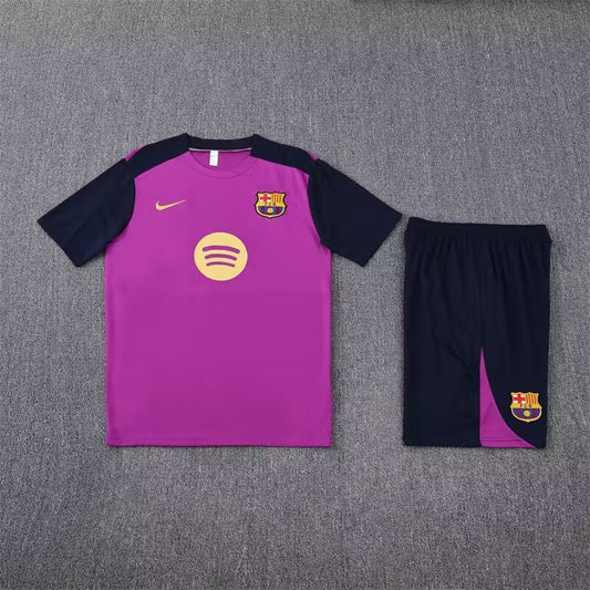 BARCELLONA KIT DIVISA ALLENAMENTO 25/26 VIOLA PURPLE MAGLIA E PANTALONCINO