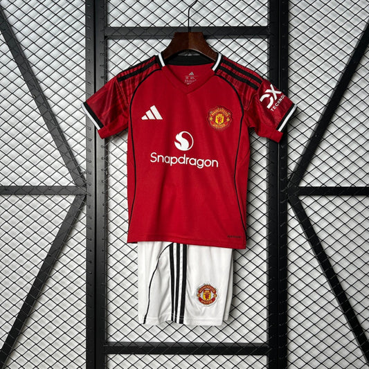 MANCHESTER UNITED KIT BIMBO PRIMA HOME CASA MAGLIA 25 / 26
