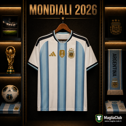 ARGENTINA PRIMA MAGLIA HOME CASA MONDIALI 26