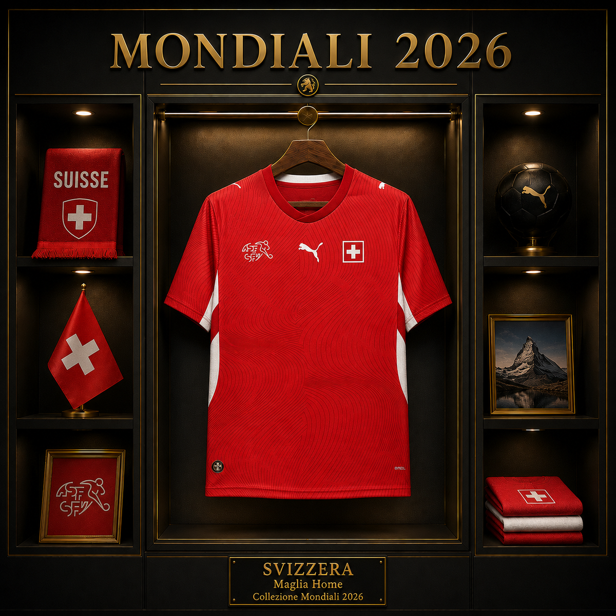 SVIZZERA PRIMA MAGLIA HOME CASA MONDIALI 26