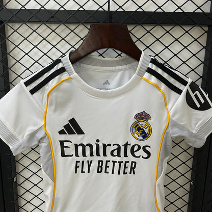 REAL MADRID KIT BIMBO PRIMA MAGLIA HOME CASA 25 / 26