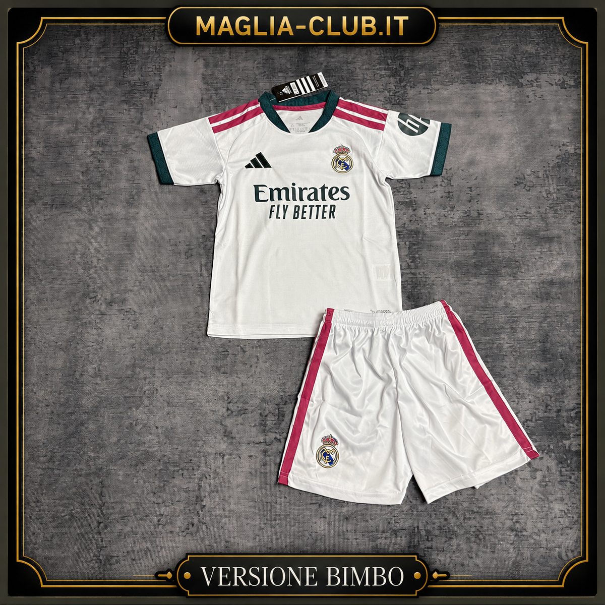 REAL MADRID KIT BIMBO PRIMA MAGLIA HOME CASA 26 / 27