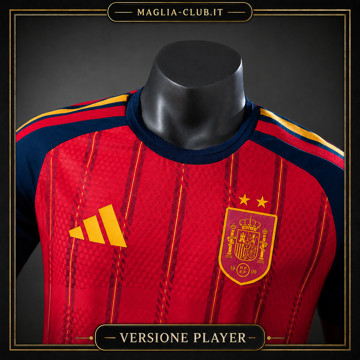 SPAGNA PRIMA MAGLIA HOME CASA CAMPIONI SECONDA STELLA MONDIALI 26