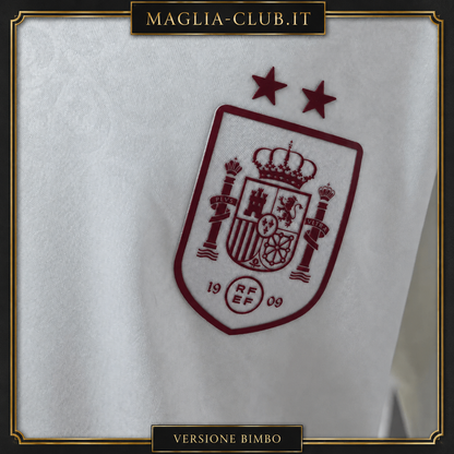 SPAGNA KIT BIMBO SECONDA MAGLIA AWAY FUORI CASA CAMPIONI SECONDA STELLA MONDIALI 26