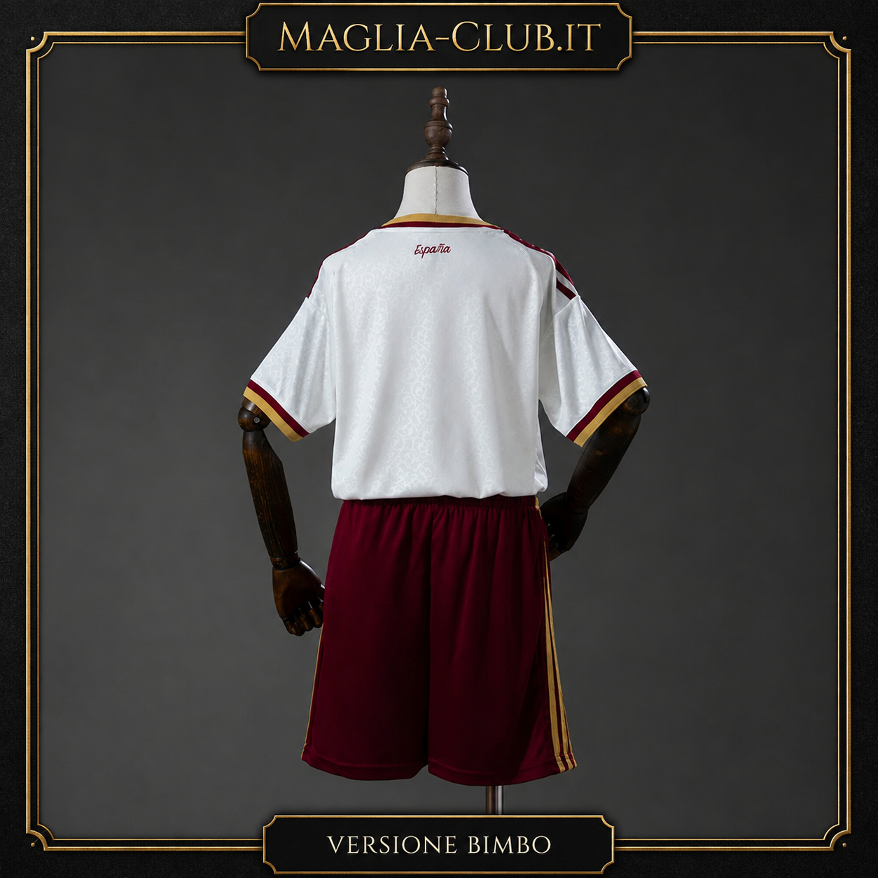 SPAGNA KIT BIMBO SECONDA MAGLIA AWAY FUORI CASA CAMPIONI SECONDA STELLA MONDIALI 26