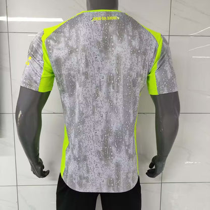 MANCHESTER CITY MAGLIA AWAY RAIN PIOGGIA GIALLO GRIGIO 25 / 26