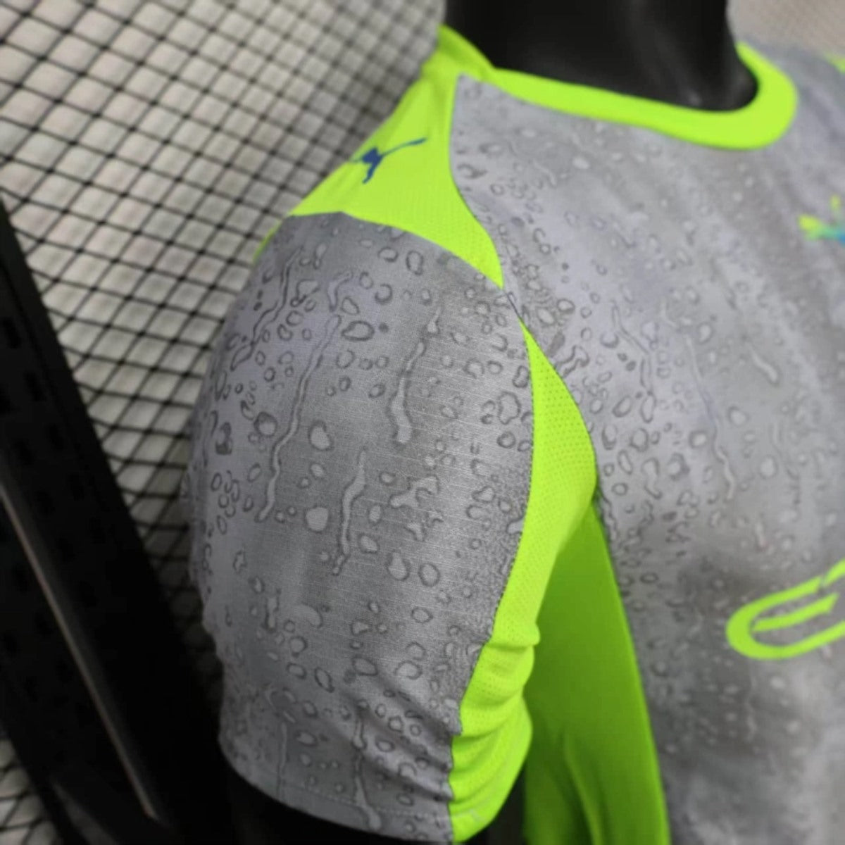 MANCHESTER CITY MAGLIA AWAY RAIN PIOGGIA GIALLO GRIGIO 25 / 26